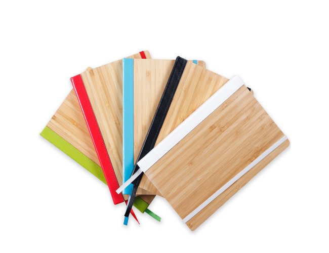Caderno de Anotação em bambu Personalizado