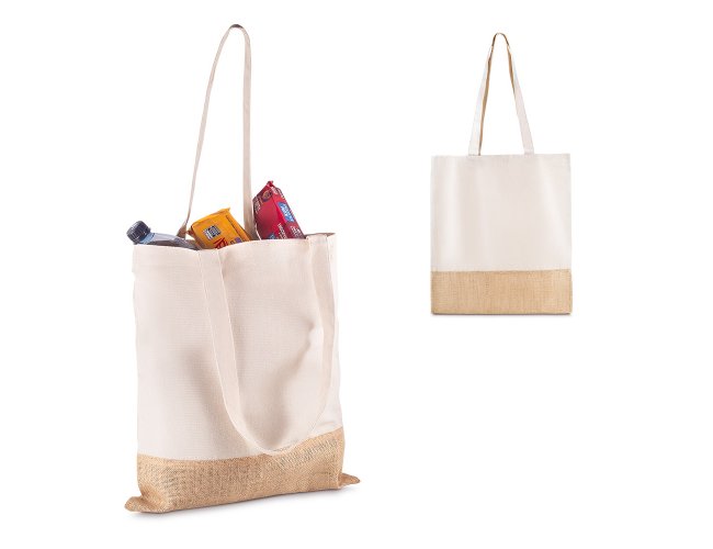 Sacola em Algodo e Juta 220g/m (42x38cm)