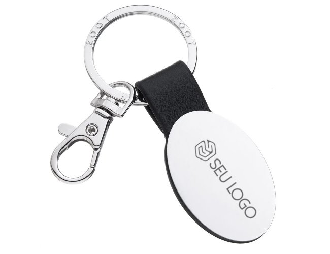 Chaveiro Couro Oval Personalizado com Logotipo