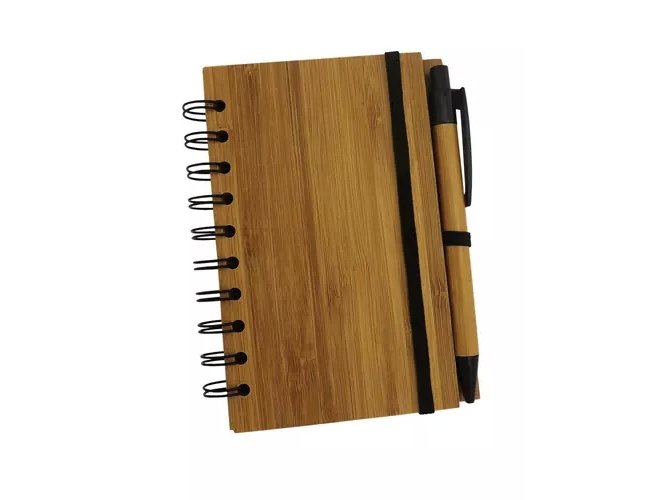 Bloco Personalizado Ecolgico com Capa de Bambu