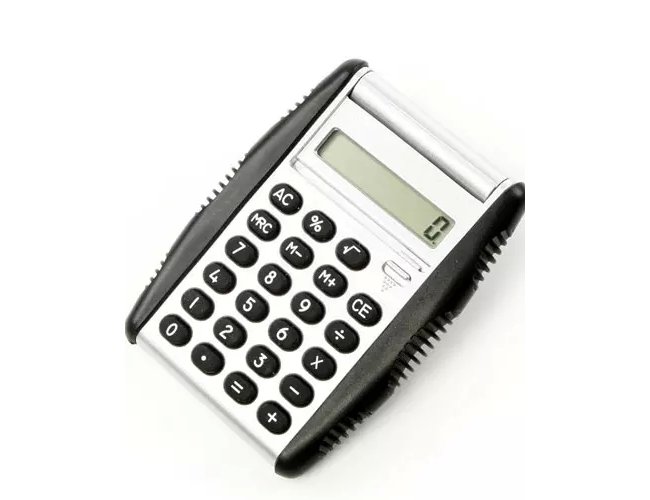 Calculadora com detalhes em Borracha