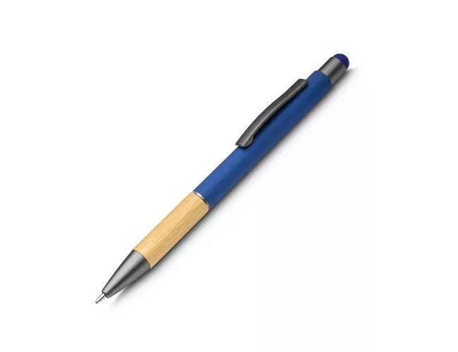 Caneta Esferografica Azul em Aluminio Personalizada