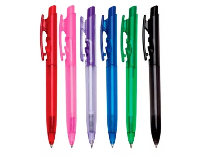 Caneta Esferografica Plastica Colorida Personalizada