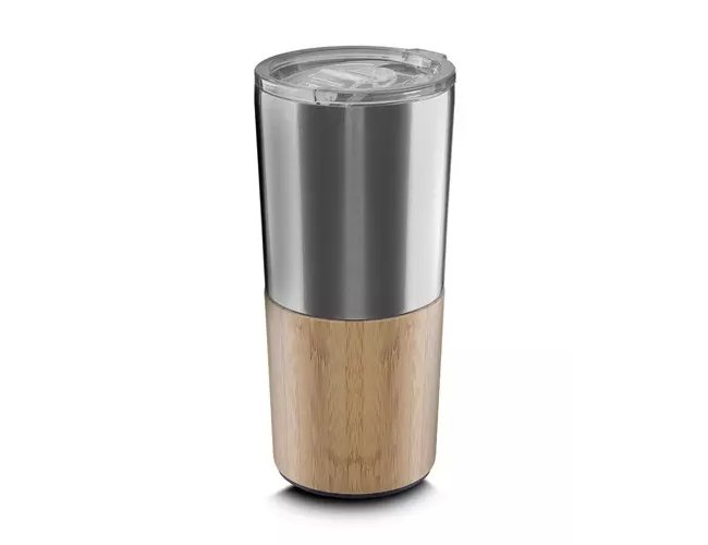 Copo de Inox e Bambu Personalizado