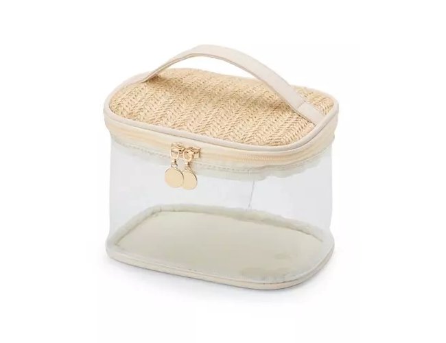 Necessaire PVC e Palha Personalizada
