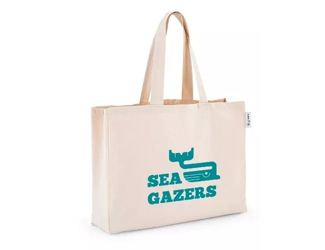 Sacola em algodao reciclado personalizado para brinde