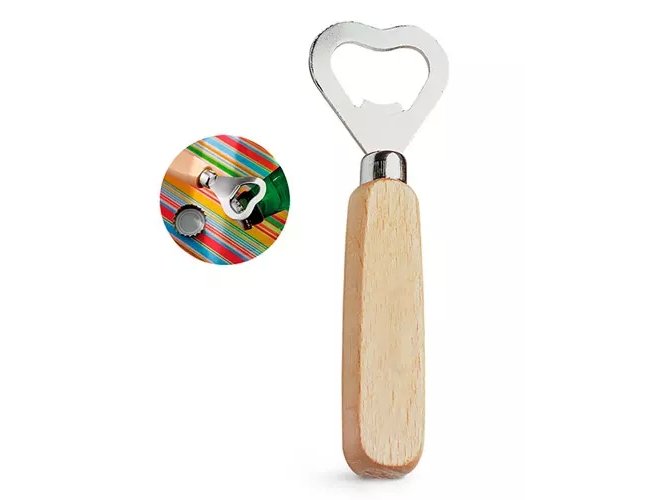 Abridor de Garrafa de Madeira Personalizado