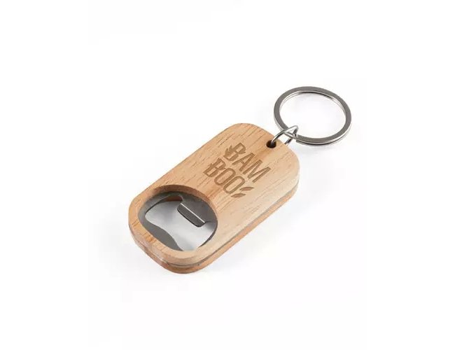 Abridor de Garrafas em Inox e Bambu Personalizado