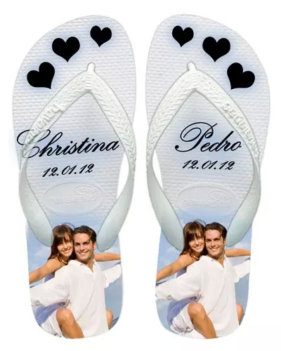 Chinelos Personalizados Casamento