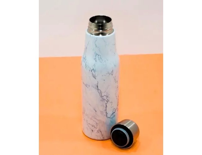 Garrafa Térmica Inox Personalizada Mármore