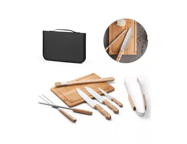 Kit Churrasco em Estojo com Tabua Personalizado