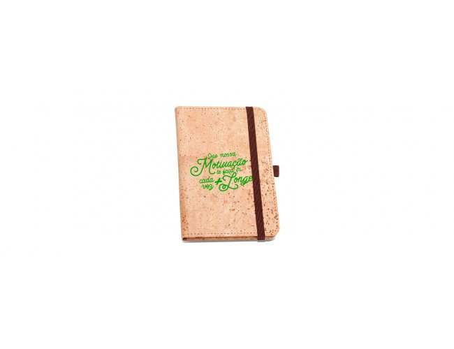 Caderneta Capa Dura Em Cortia - 9,7X14,5 Cm