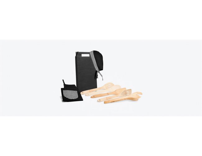 CONJ. DE UTENSLIOS EM BAMBU 30 CM E ACESSRIOS - 8 PS
