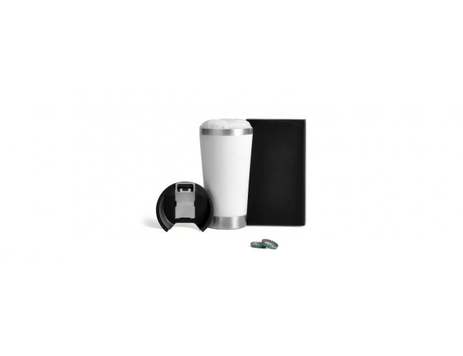 Copo Trmico C/ Tampa E Abridor - Branco - 500 Ml