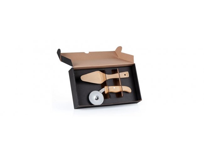 Cortador De Pizza Inox / Bambu C/ Esptula