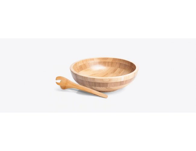 Cumbuca Em Bambu Com Pegador 22Cm - 2L