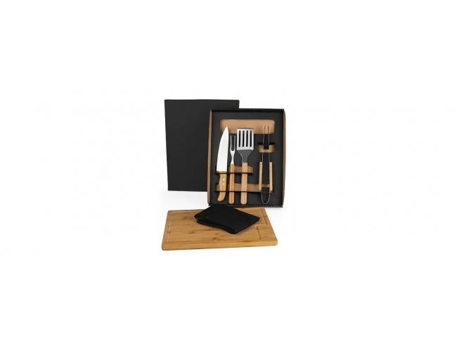 Kit Para Churrasco/Hambrguer Com Pegador E Esptula - 6 Ps
