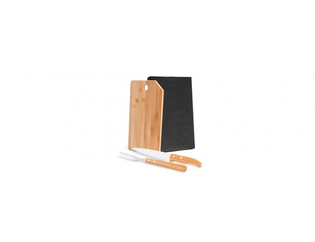 Kit Para Cozinha Em Bambu / Inox Oregon Com Tbua - 3 Ps