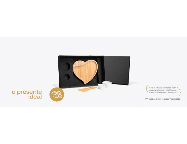 KIT PARA PETISCO COM TBUA FORMATO CORAO - 5 PS