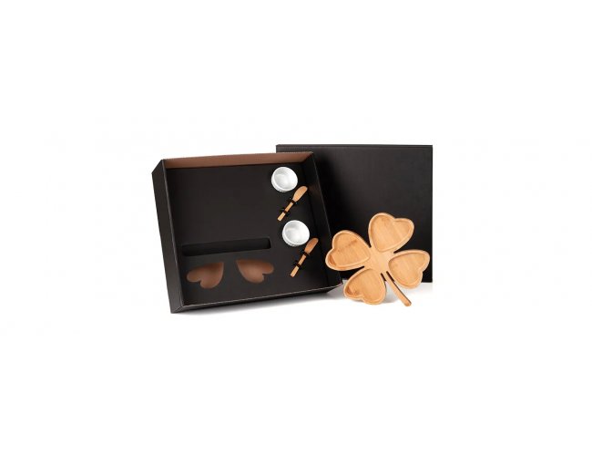 KIT PETISCO EM BAMBU / PORCELANA - 5PS