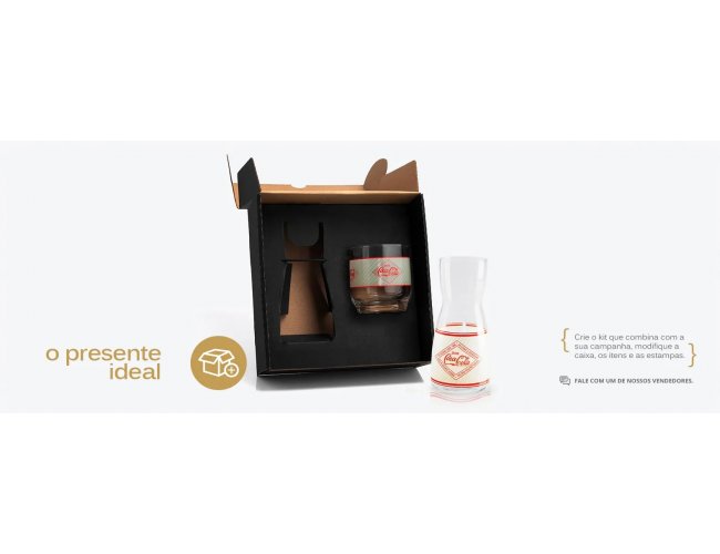 MORINGA DE VIDRO COM COPO COCA COLA RETR - 500ML / 290ML