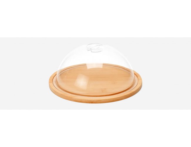 PORTA-QUEIJO EM BAMBU E POLIESTIRENO - 2 PS