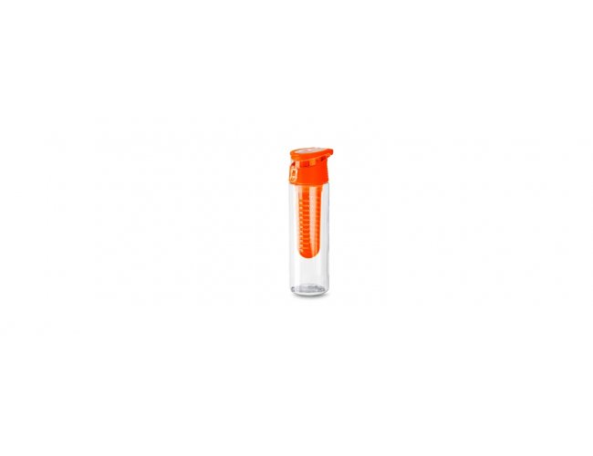 Squeeze Plstico Com Infusor Transparente/Laranja - 750Ml