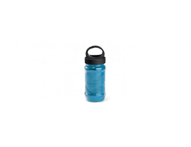 Toalha Para Esporte Com Garrafa - 30X80Cm - Azul Claro