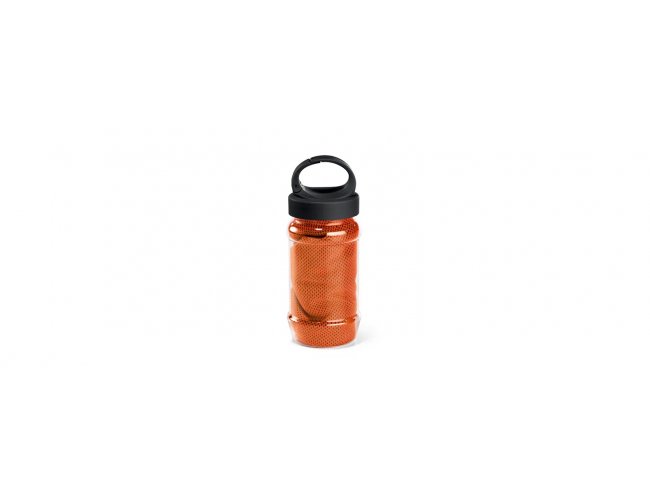 Toalha Para Esporte Com Garrafa - 30X80Cm - Laranja