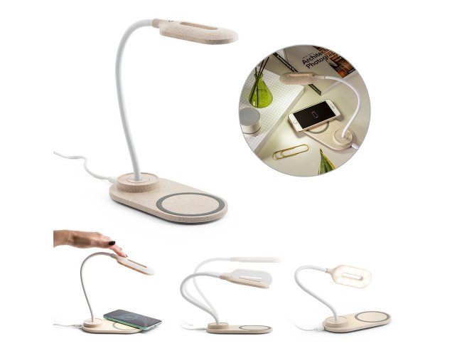 LEZZO. Luminria de mesa com carregador wireless