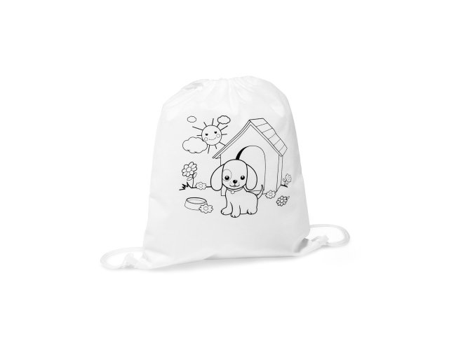 BALOO. Sacola tipo mochila para colorir em non-woven (80 g/m)