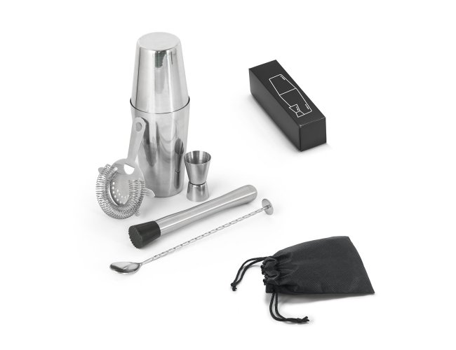 BRAMBLE. Set de coquetel com 6 peas em ao inox