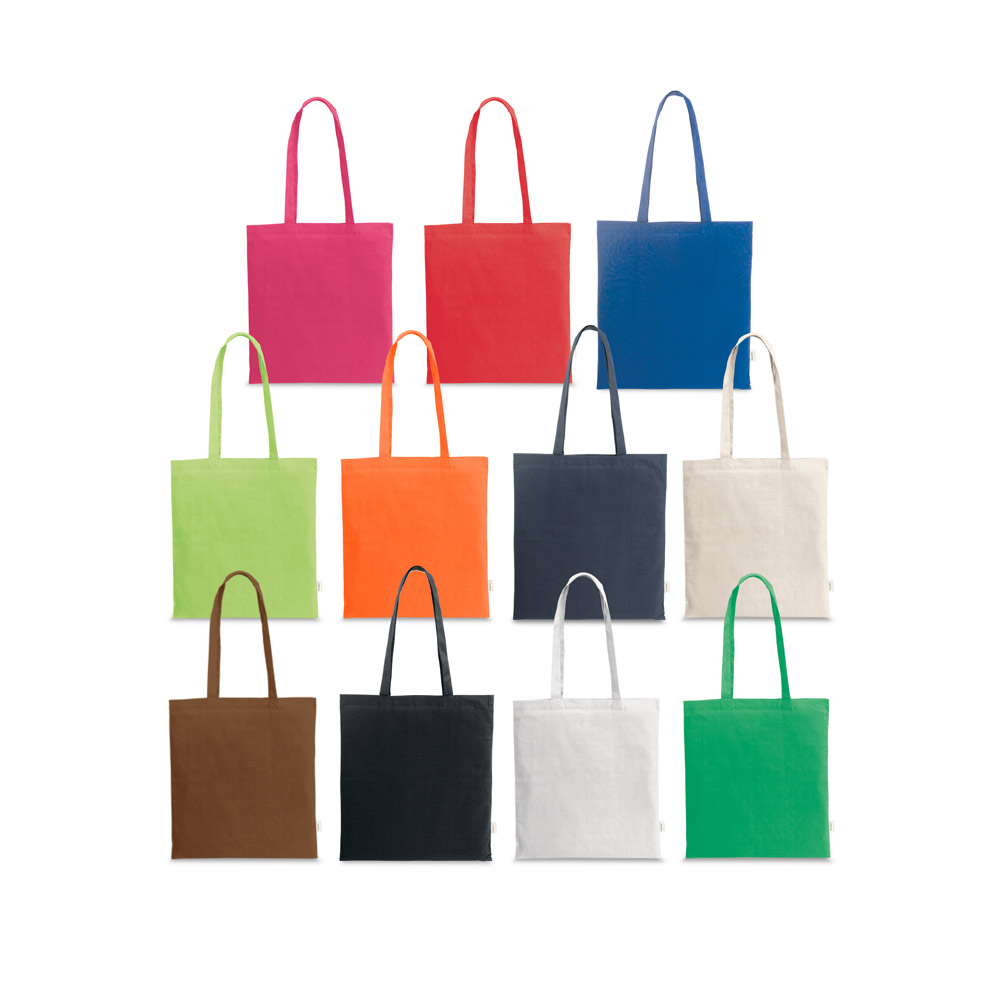 CAIRO. Sacola em 70% algodo reciclado e 30% polister reciclado (180 g/m) sem tingimento