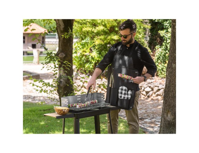 CHAMP. Kit churrasco com 4 utensílios