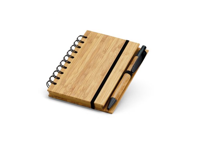 DICKENS A6. Caderno A6 em bambu com pginas pautadas recicladas