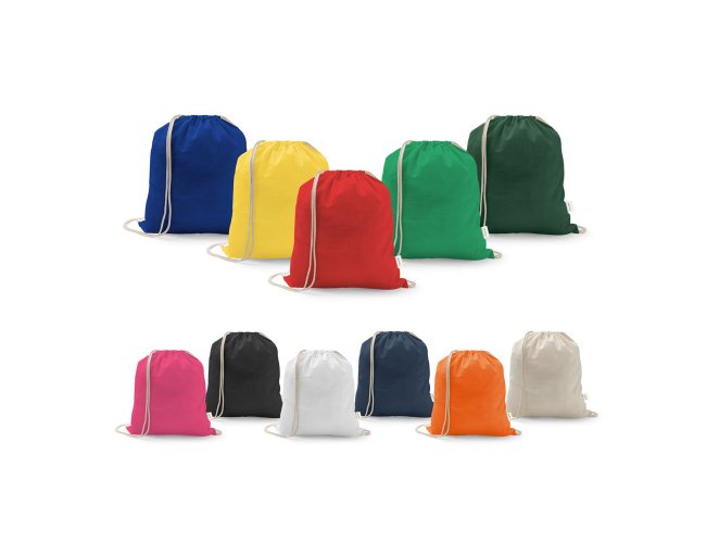 ISTANBUL. Sacola tipo mochila em 70% algodo reciclado e 30% polister reciclado (140 g/m)
