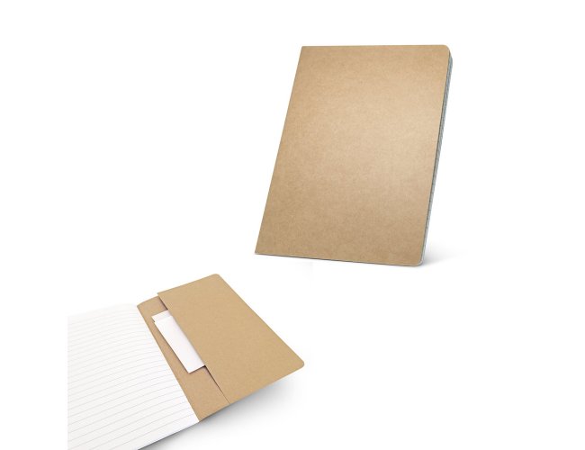 KOSTOVA. Caderno A5 em carto kraft reciclado com pginas pautadas
