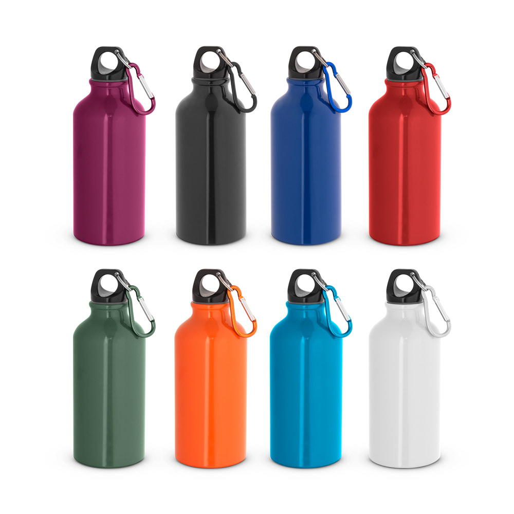 LANDSCAPE SHINNY. Garrafa esportiva em alumnio e acabamento brilhante com mosqueto 400 mL