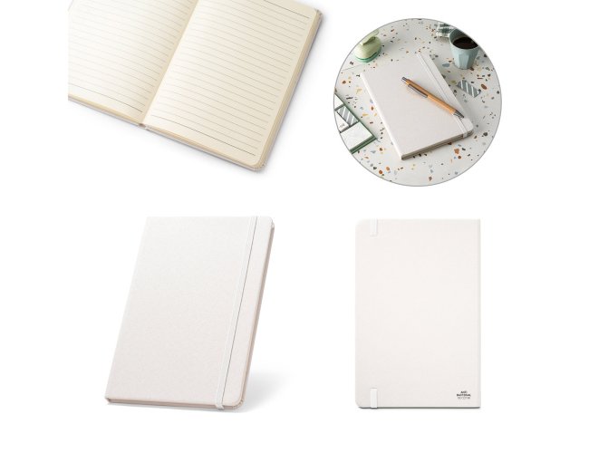 MONDRIAN. Caderno A5 em 100% rPET com tratamento antibacteriano com pginas pautadas