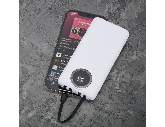 Power Bank 10.000mAh com Lanterna e Multissadas