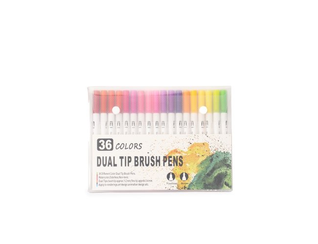 Kit Canetinhas Ponta Dupla 36 Cores