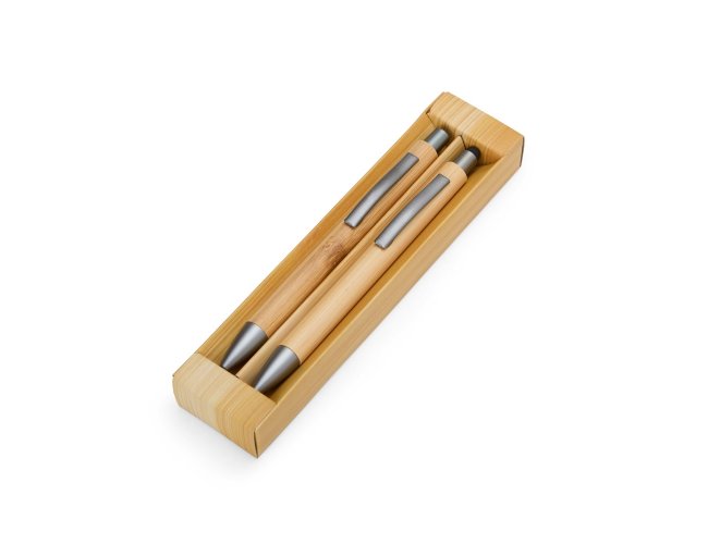Kit Ecolgico Caneta e Lapiseira Bambu