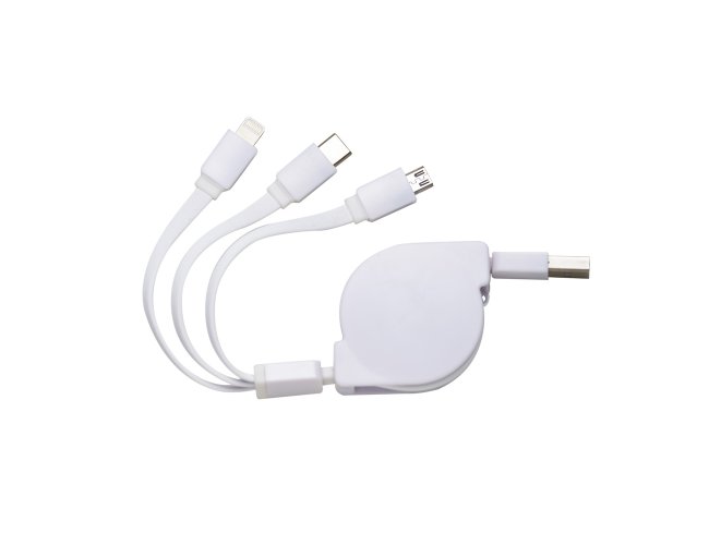 Cabo USB Retrátil 3 em 1