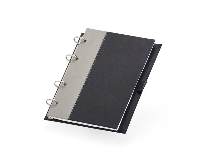 Caderno Fich�rio de Couro Sint�tico