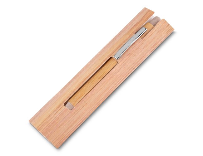 Caneta Ecol�gica de Bambu com Estojo