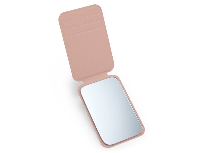 Espelho de Bolso em Couro Sint�tico