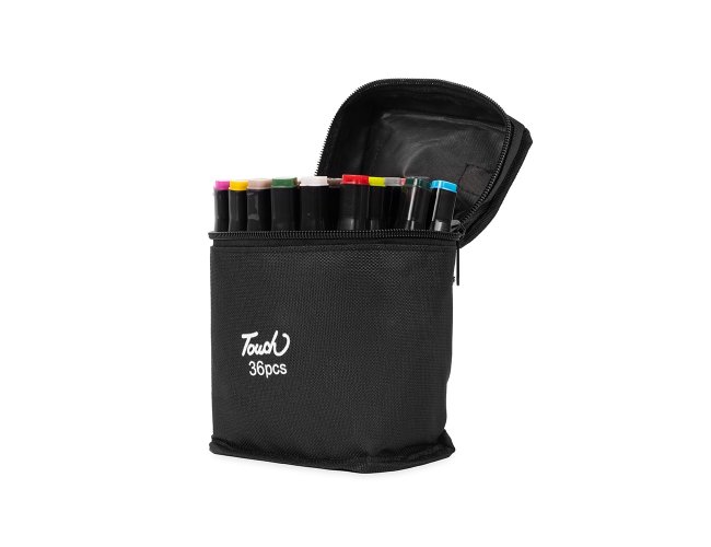 Kit Canetas Marcadoras Pontas Duplas 36 Cores