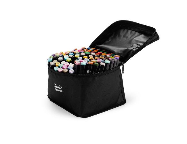 Kit Canetas Marcadoras Pontas Duplas com 120 Cores