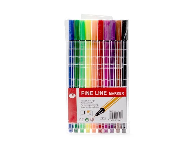 Kit Canetinhas Tra�o Fino 10 cores