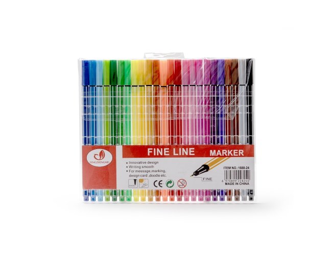 Kit Canetinhas Tra�o Fino 24 cores